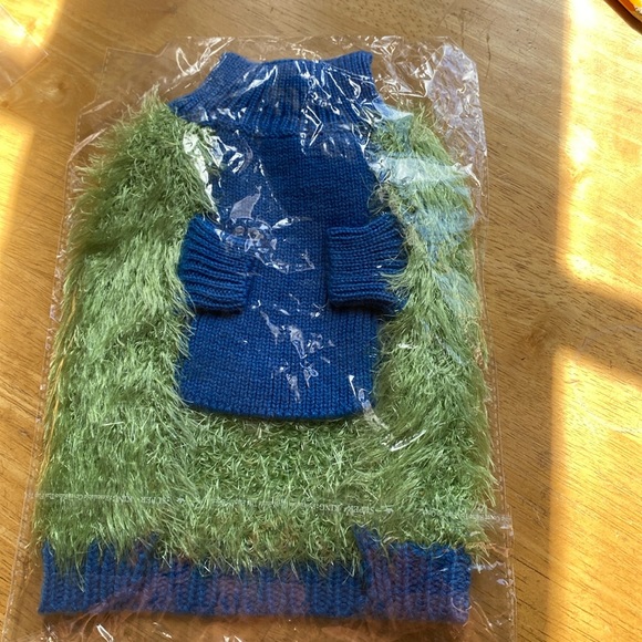 Dog Vipoochy Sweaters size S blue green mix wool with angora light … - Picture 9 of 11